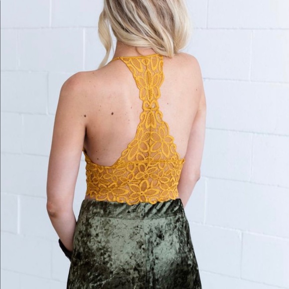 🌼 Daisy Lace Boho Longline Padded Bralette NWT - Picture 3 of 14